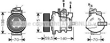 Prasco AIAK284 - Компрессор кондиционера autospares.lv