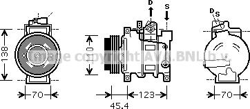 Prasco AIAK227 - Компрессор кондиционера autospares.lv