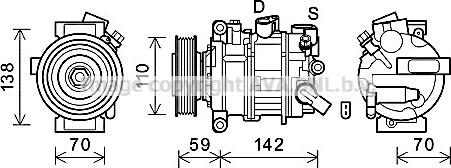 Prasco AIK401 - Компрессор кондиционера autospares.lv