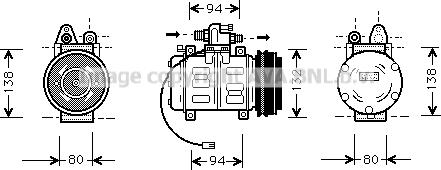 Prasco AIK180 - Компрессор кондиционера autospares.lv