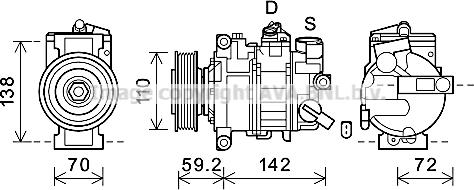 Prasco AIK399 - Компрессор кондиционера autospares.lv