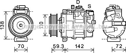 Prasco AIK398 - Компрессор кондиционера autospares.lv