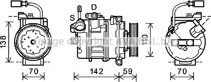 Prasco AIK340 - Компрессор кондиционера autospares.lv