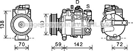 Prasco AIK341 - Компрессор кондиционера autospares.lv