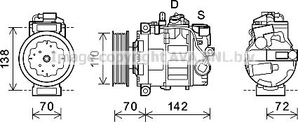 Prasco AIK381 - Компрессор кондиционера autospares.lv