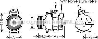 Prasco AIK334 - Компрессор кондиционера autospares.lv