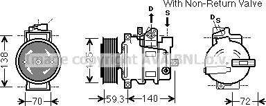 Prasco AIK330 - Компрессор кондиционера autospares.lv