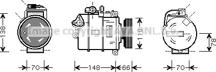 Prasco AIK247 - Компрессор кондиционера autospares.lv