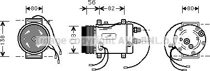 Prasco AIK255 - Компрессор кондиционера autospares.lv