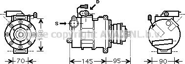 Prasco AIK267 - Компрессор кондиционера autospares.lv