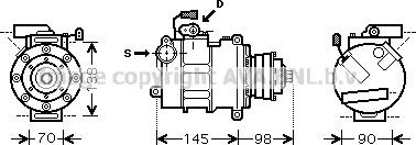 Prasco AIK288 - Компрессор кондиционера autospares.lv