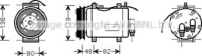 Prasco AIK228 - Компрессор кондиционера autospares.lv