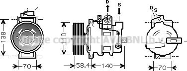 Prasco AIK274 - Компрессор кондиционера autospares.lv