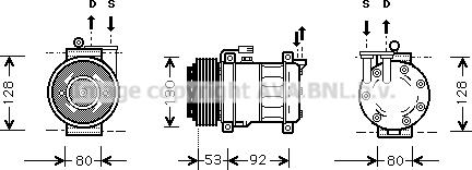 Prasco ALAK009 - Компрессор кондиционера autospares.lv