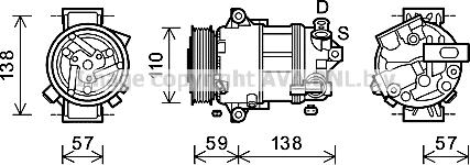 Prasco ALK133 - Компрессор кондиционера autospares.lv