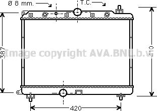 Prasco AU2153 - Радиатор, охлаждение двигателя autospares.lv