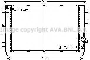 Prasco AU2220 - Радиатор, охлаждение двигателя autospares.lv