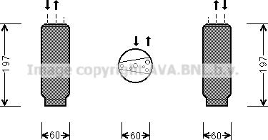 Prasco AUD146 - Осушитель, кондиционер autospares.lv