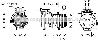 Prasco AUK027 - Компрессор кондиционера autospares.lv