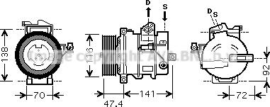 Prasco AUK188 - Компрессор кондиционера autospares.lv