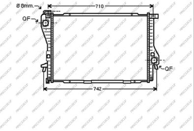 Prasco BM044R006 - Радиатор, охлаждение двигателя autospares.lv