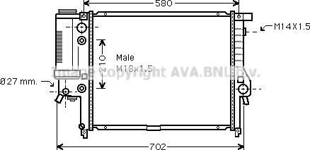 Prasco BW2143 - Радиатор, охлаждение двигателя autospares.lv