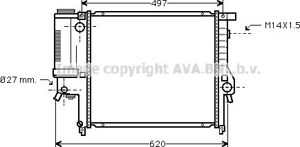 Prasco BW2124 - Радиатор, охлаждение двигателя autospares.lv