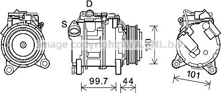 Prasco BWAK493 - Компрессор кондиционера autospares.lv