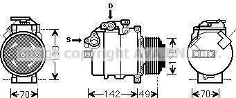 Prasco BWAK411 - Компрессор кондиционера autospares.lv