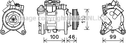 Prasco BWAK489 - Компрессор кондиционера autospares.lv