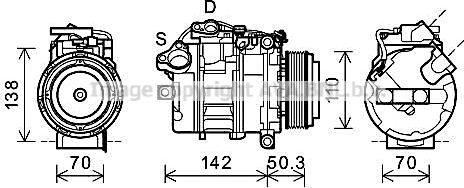 Prasco BWAK428 - Компрессор кондиционера autospares.lv