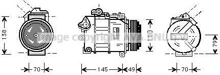 Prasco BWK017 - Компрессор кондиционера autospares.lv