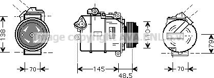 Prasco BWAK332 - Компрессор кондиционера autospares.lv