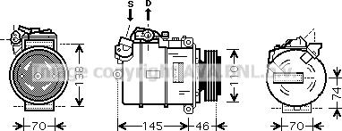 Prasco BWAK318 - Компрессор кондиционера autospares.lv