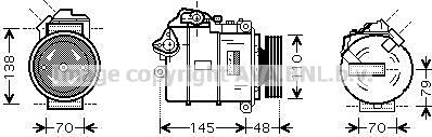 Prasco BWAK317 - Компрессор кондиционера autospares.lv