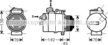 Prasco BWK389 - Компрессор кондиционера autospares.lv