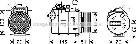 Prasco BWAK384 - Компрессор кондиционера autospares.lv