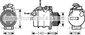 Prasco BWAK387 - Компрессор кондиционера autospares.lv