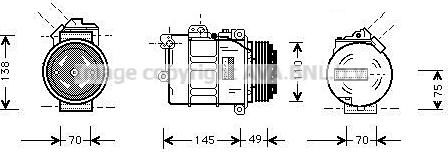 Prasco BWAK237 - Компрессор кондиционера autospares.lv