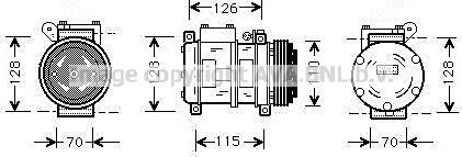 Prasco BWAK229 - Компрессор кондиционера autospares.lv