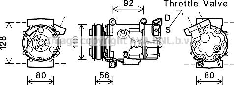 Prasco BWK416 - Компрессор кондиционера autospares.lv