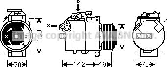 Prasco BWK411 - Компрессор кондиционера autospares.lv