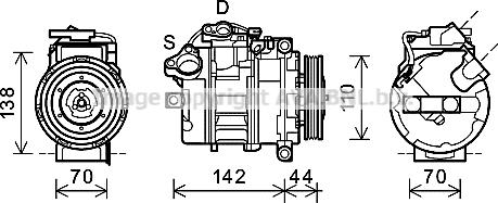 Prasco BWK429 - Компрессор кондиционера autospares.lv