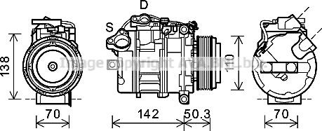 Prasco BWK428 - Компрессор кондиционера autospares.lv