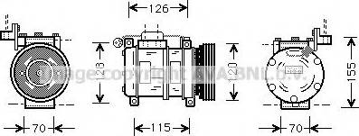 Prasco BWK040 - Компрессор кондиционера autospares.lv