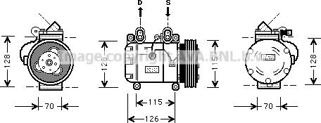 Prasco BWK051 - Компрессор кондиционера autospares.lv