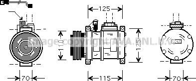 Prasco BWK066 - Компрессор кондиционера autospares.lv