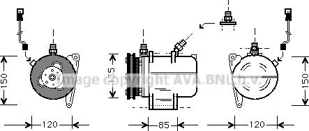 Prasco BWK016 - Компрессор кондиционера autospares.lv