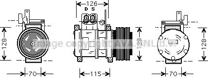 Prasco BWK073 - Компрессор кондиционера autospares.lv