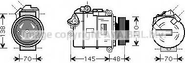 Prasco BWK348 - Компрессор кондиционера autospares.lv